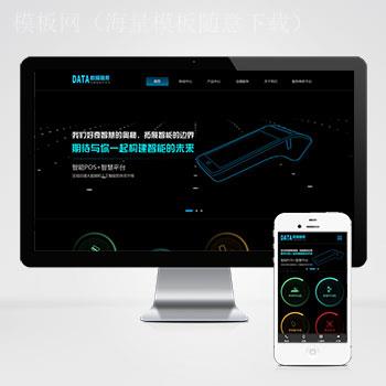 (自适应手机端)刷卡pos机金融数据支付电子科技公司网站XIDICMS模板 移动支付设备pos机网站源码下载（带后台）