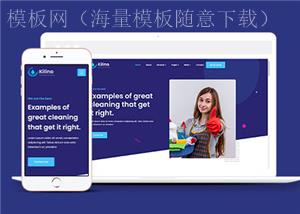 简洁保洁服务展示网页模板下载（带后台）