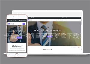 宽屏自适应市场营销公司网站静态模板（带后台）