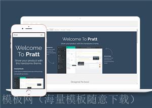 自适应软件产品展示企业官网静态模板（带后台）