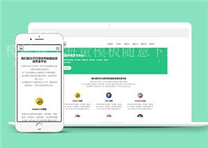 绿色大气网站建设技术服务前端模板（带后台）