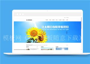 蓝色简洁能源科技公司网站html模板（带后台）