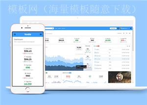 蓝色实用的响应式后台数据统计网站模板（带后台）