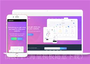 玫红色ui虚拟主机域名平台引导式bootstarp模板（带后台）