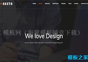 nexta时尚现代简洁公司企业单页web网站模板（带后台）