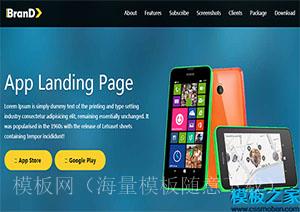 brand蓝色品牌应用着陆页多种用途网站模板（带后台）