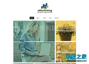 扁平化css3市场调查Market网站模板（带后台）