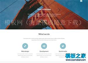 Riona 单页Bootstrap程序开发企业模板（带后台）