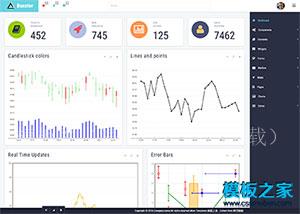 扁平化bootstrap后台图表管理系统模板（带后台）