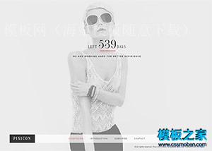 黑色时尚仿flash个人主页网站模板（带后台）