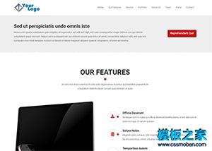 单页科技公司作品展示bootstrap模板（带后台）