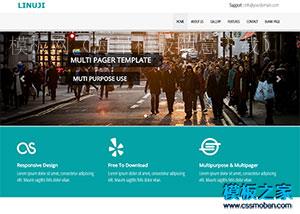墨绿色响y应式bootstrap企业整站模板（带后台）