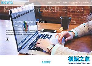 简单宽屏商务网站模板（带后台）