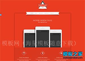 大红色漂亮移动互联网APP产品官网（带后台）