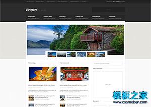 黑色漂亮新闻科技博客blog整站模板（带后台）