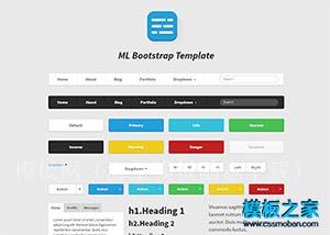 黑白设计整套Bootstrap UI模板下载（带后台）
