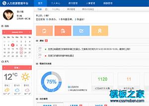 漂亮的人力资源管理后台网站模板（带后台）