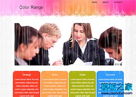 彩色背景大图幻灯商务html5模板（带后台）