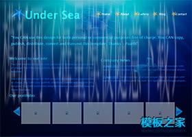 蓝色漂亮的深海捕鱼css模板（带后台）