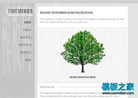 灰色纹理背景二栏简洁的企业模板（带后台）