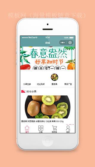 水果小程序商城首页界面模板下载（带后台）