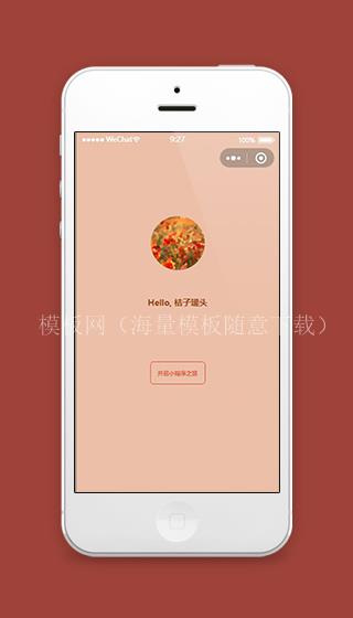 橘色娱乐小程序开始页面模板源码下载（带后台）