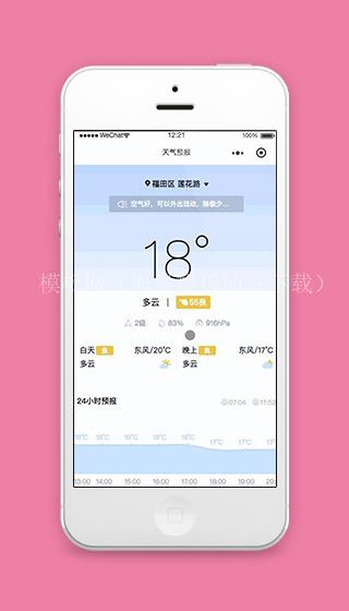 天气预报小程序首页设计页面源码下载（带后台）
