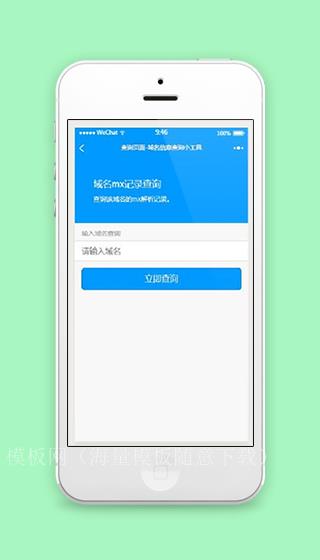 域名解析记录信息查询微信小程序源码下载（带后台）