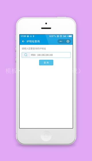 蓝色简约IP地址快速查询功能程序源码下载（带后台）