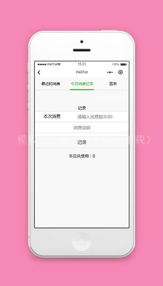 今日消费额记录消费说明笔记程序源码下载（带后台）